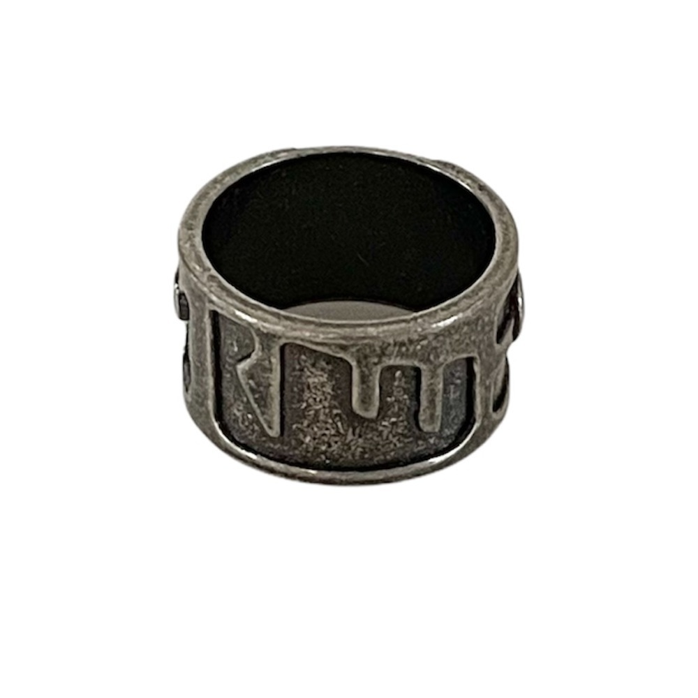 Stylish Gray Metal Ring with Accents 2.5” Circumference - Picture 3 of 14